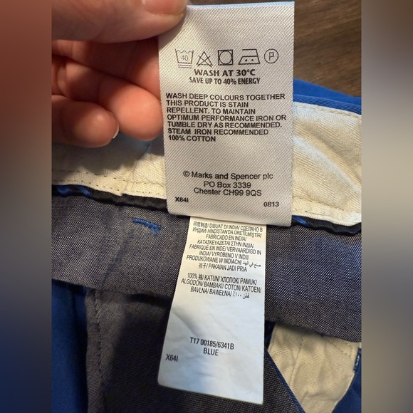 Marks and Spencer Blue Harbour Chino Pants Men’s SZ 44WX31L Pockets Straight Leg - Picture 8 of 11